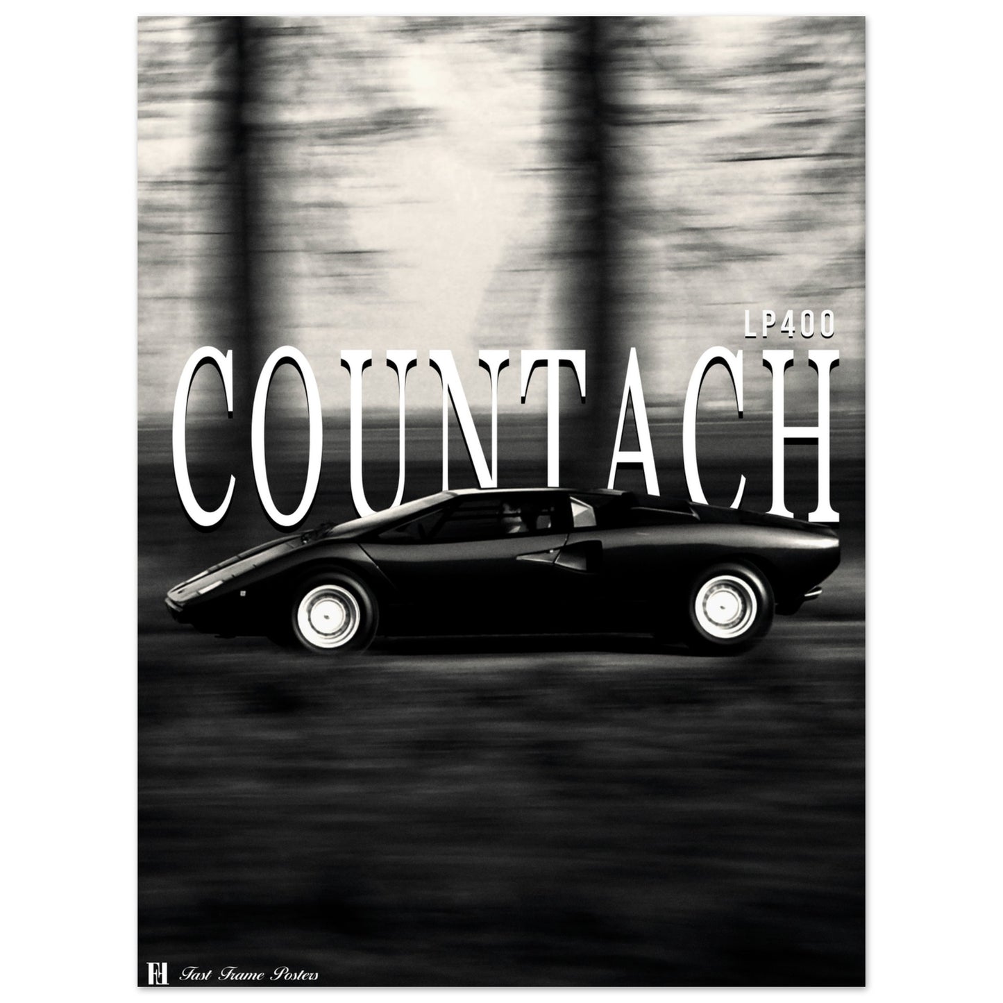 Poster inspired by the car Lamborghini countach