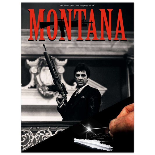 cheap wall-art Tony Montana Poster inspired by Scarface, made by Locandina Posters