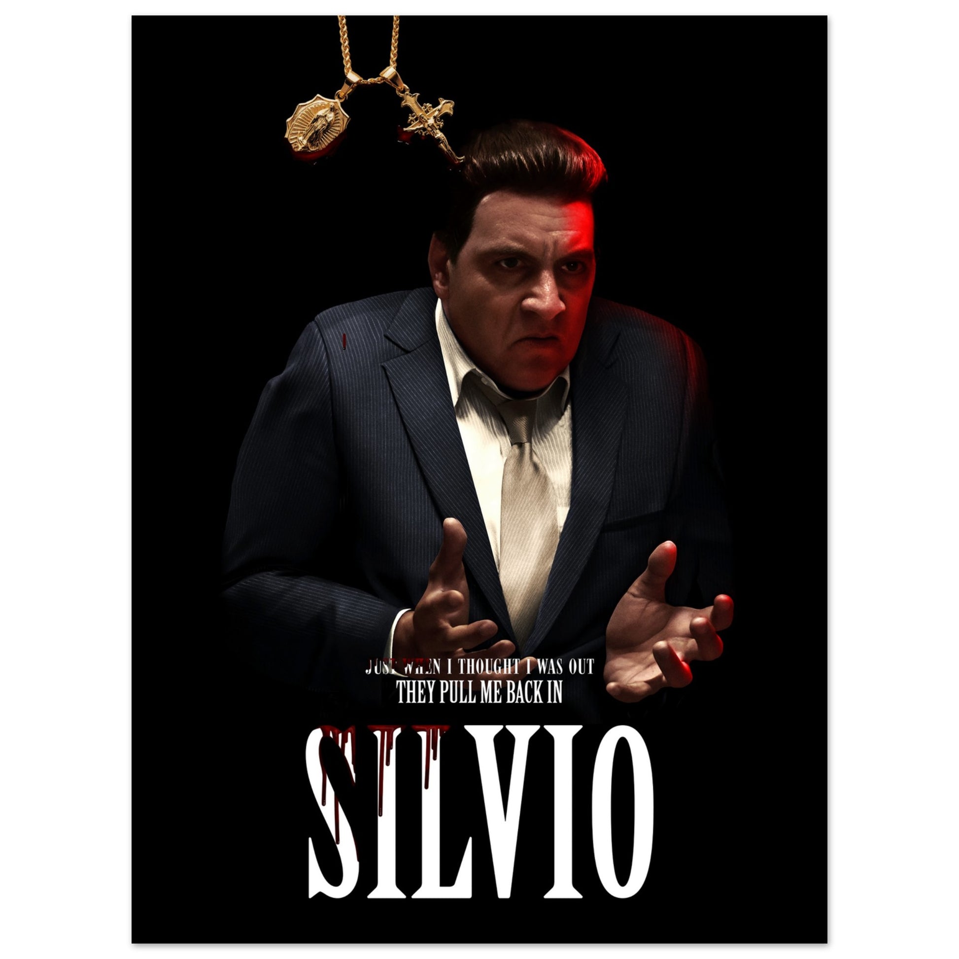 Silvio Dantes Poster. Cheap and high quality wall art inspired by The Sopranos. Made by Locandina Posters