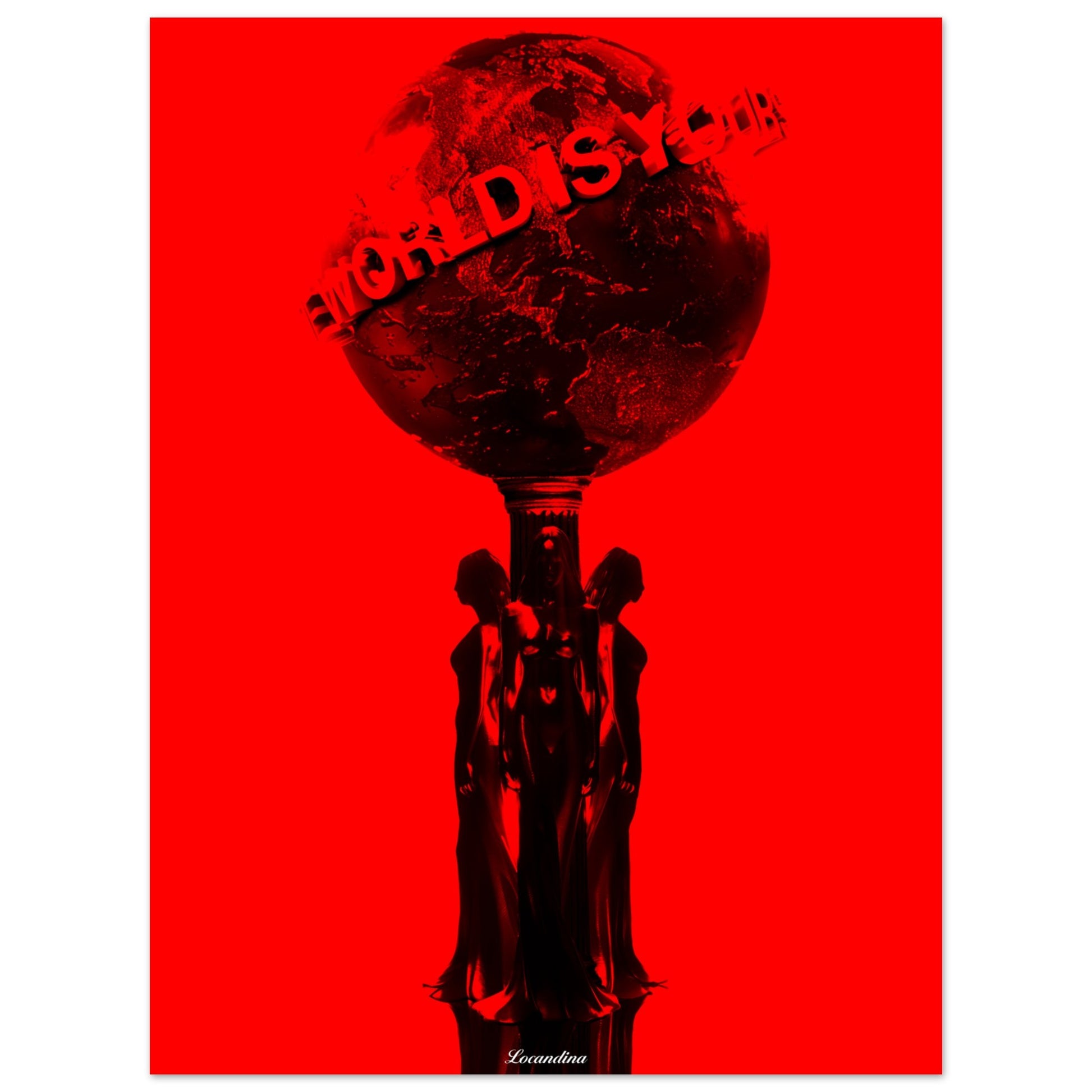 The world is yours poster red - cheap high quality wallart inspired by scarface. made by Locandina Posters