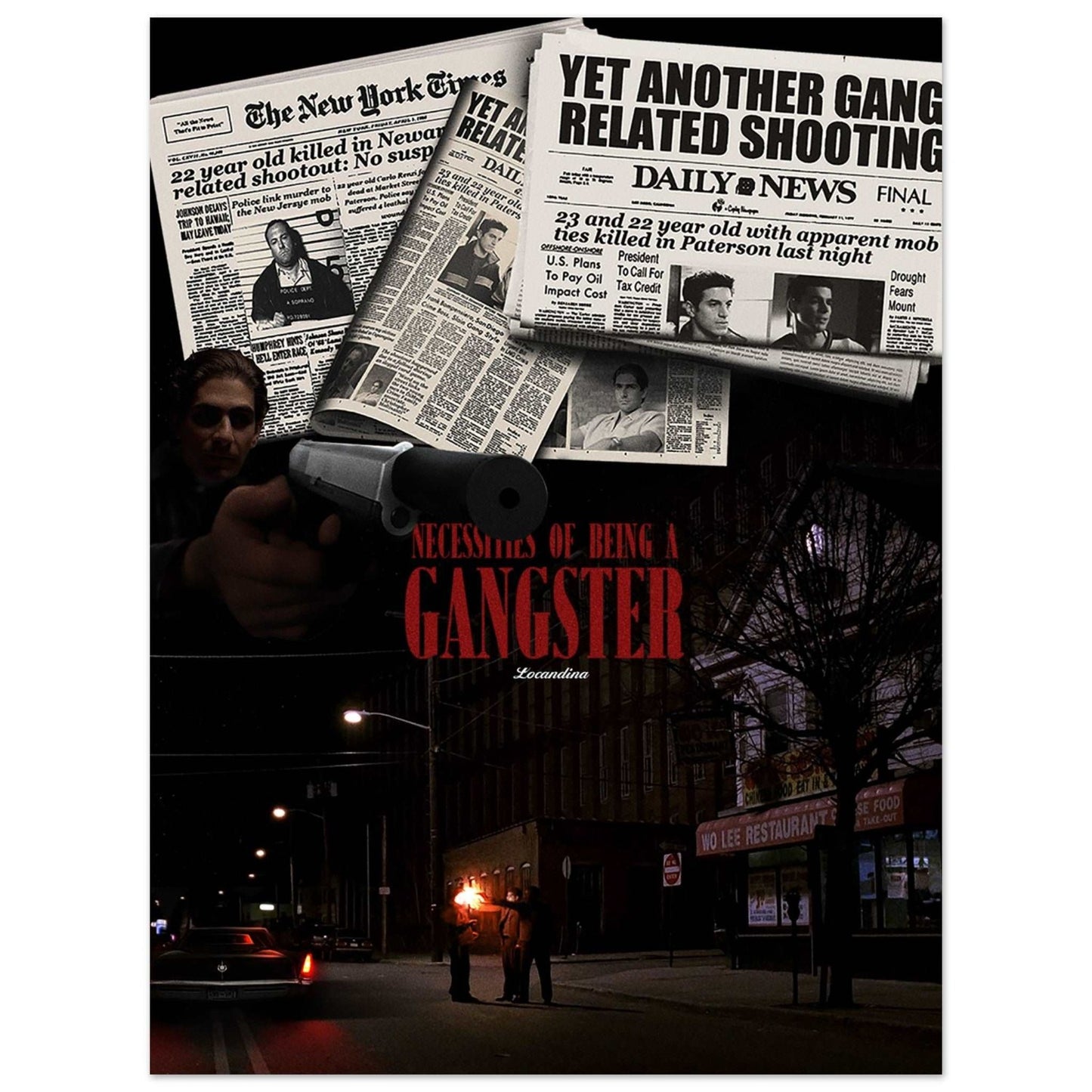 GANGSTER POSTER is cheap and high quality wall art  including Chris Moltisanti from The Sopranos - Locandina Posters